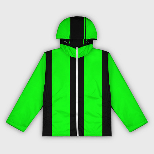Женская ветровка Color green black line / 3D-Белый – фото 1