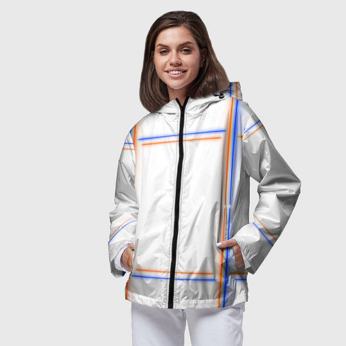 Женская ветровка Neon white orange blue / 3D-Черный – фото 3