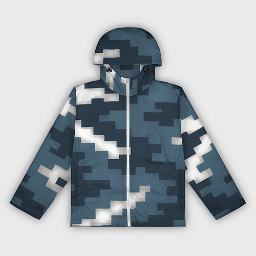 Женская ветровка Пиксельная текстура камуфляж / 3D-Белый – фото 1