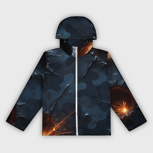 Женская ветровка Камуфляжная текстура с дырами / 3D-Белый – фото 1