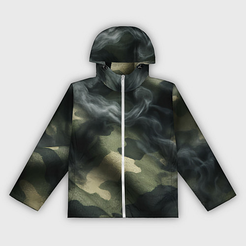 Женская ветровка Камуфляжная ткань с дымом / 3D-Белый – фото 1