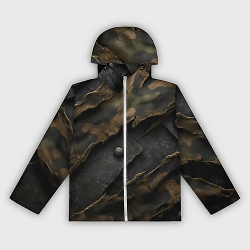 Женская ветровка Камуфляжная ткань на металле / 3D-Белый – фото 1