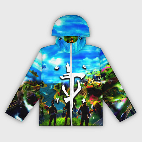 Женская ветровка Fortnite x doom logo / 3D-Белый – фото 1