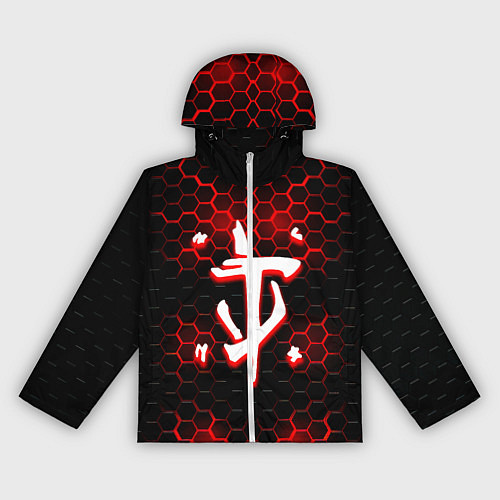Женская ветровка Doom огненная броня лого / 3D-Белый – фото 1