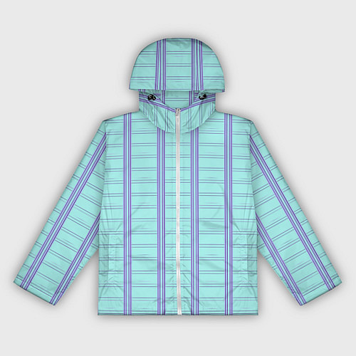 Женская ветровка Color light blue cage / 3D-Белый – фото 1