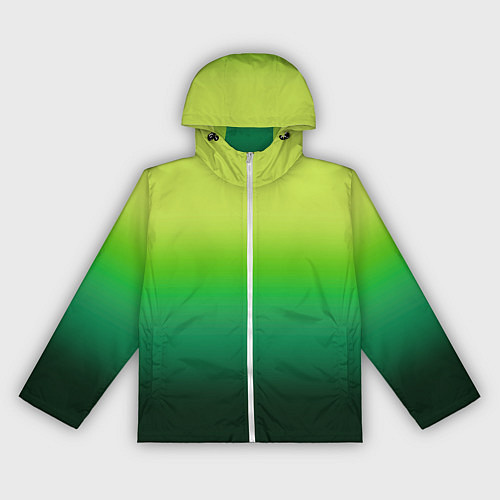 Женская ветровка Градиент укропное зеленое омбре / 3D-Белый – фото 1
