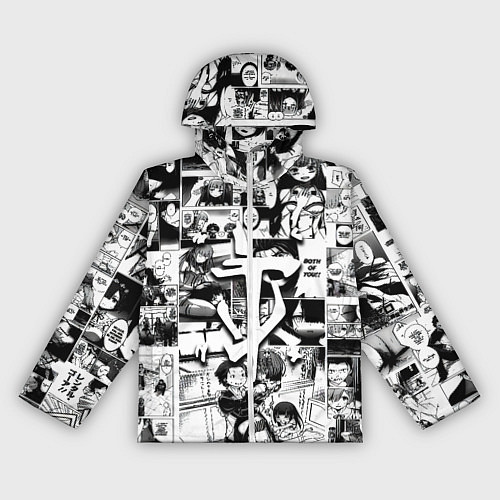Женская ветровка Doom anime black / 3D-Белый – фото 1