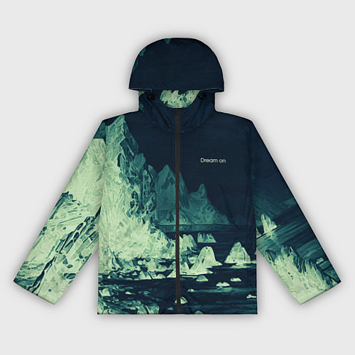 Женская ветровка Dream on стилизованный скалистый берег / 3D-Черный – фото 1