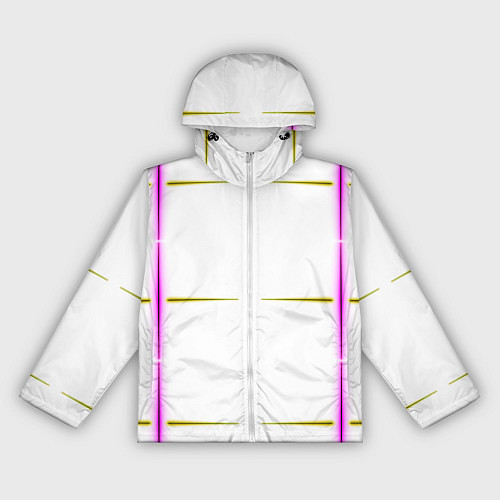 Женская ветровка Color white pink yellow stripes / 3D-Белый – фото 1