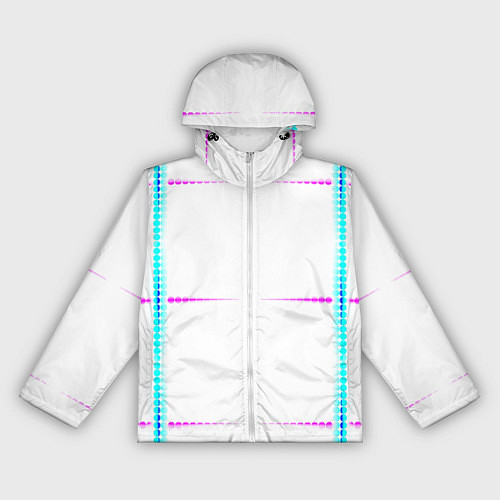 Женская ветровка Color white blue pink stripes / 3D-Белый – фото 1