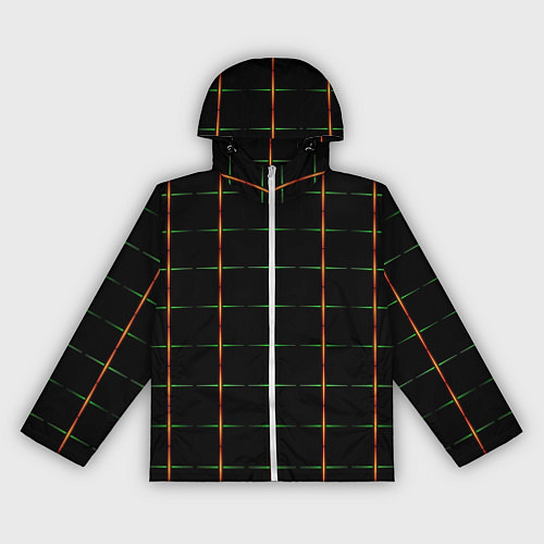 Женская ветровка Color black orange green crosses / 3D-Белый – фото 1