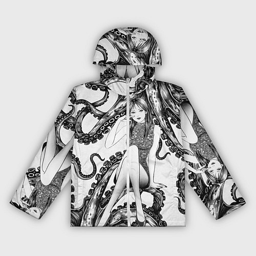Женская ветровка Junji Ito Death Stranding Tomie and octopus patter / 3D-Белый – фото 1