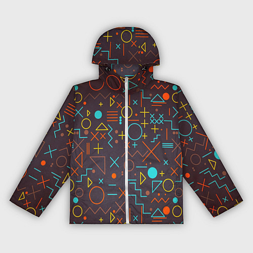 Женская ветровка Different shapes of geometry / 3D-Белый – фото 1