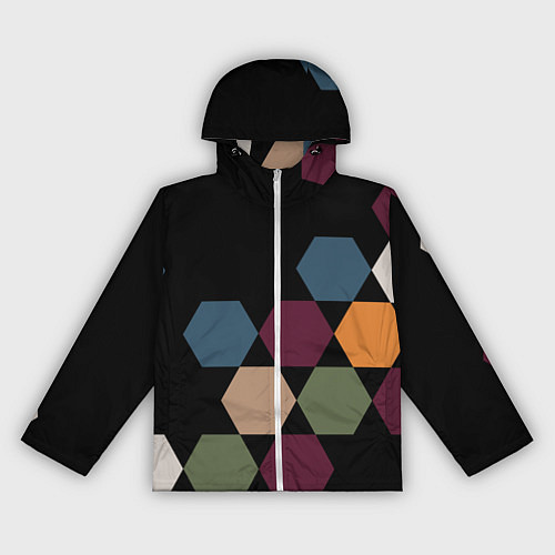 Женская ветровка Honeycombs autumn colors / 3D-Белый – фото 1