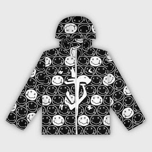 Женская ветровка Doom x nirvana pattern / 3D-Белый – фото 1