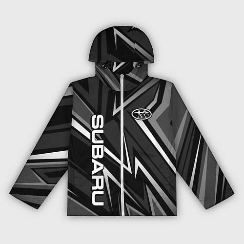 Женская ветровка Subaru - черный и белый / 3D-Белый – фото 1