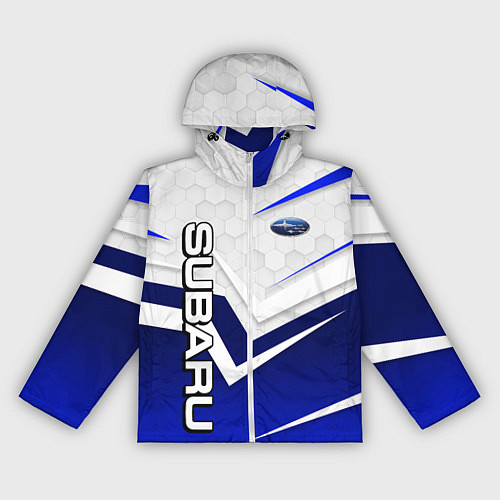 Женская ветровка Субару - белый и синий / 3D-Белый – фото 1