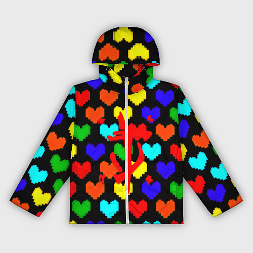 Женская ветровка Doom love pixel pattern / 3D-Белый – фото 1