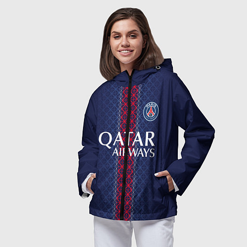 Женская ветровка ПСЖ домашняя форма 25 26 / 3D-Черный – фото 3