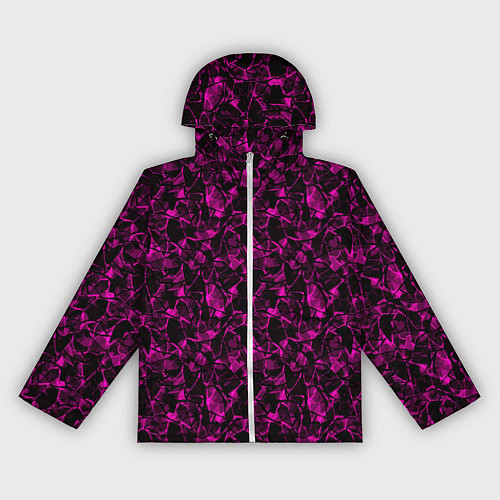 Женская ветровка Черно бордовый абстрактный узор / 3D-Белый – фото 1