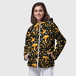 Ветровка с капюшоном женская Грибной дождик, цвет: 3D-белый — фото 2