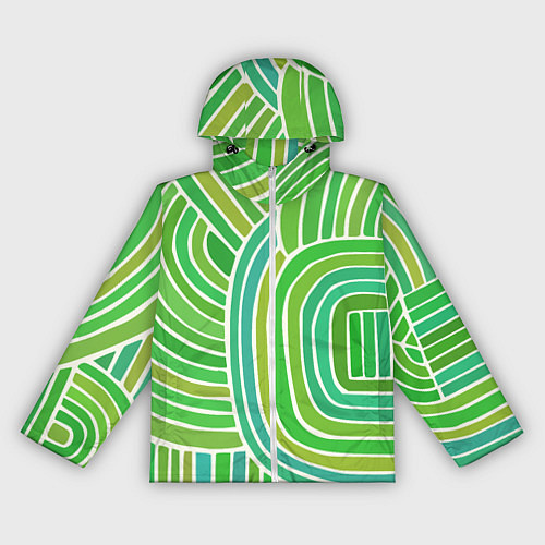 Женская ветровка Абстрактный узор зеленый / 3D-Белый – фото 1