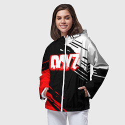 Ветровка с капюшоном женская Dayz краски штрихи, цвет: 3D-белый — фото 2