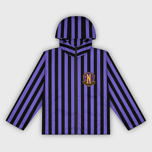 Женская ветровка Академия Невермор - сериал Уэнсдэй / 3D-Черный – фото 1