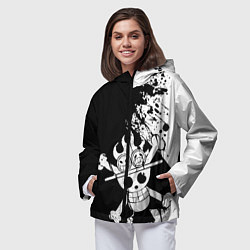 Ветровка с капюшоном женская Символ Эйса, цвет: 3D-черный — фото 2