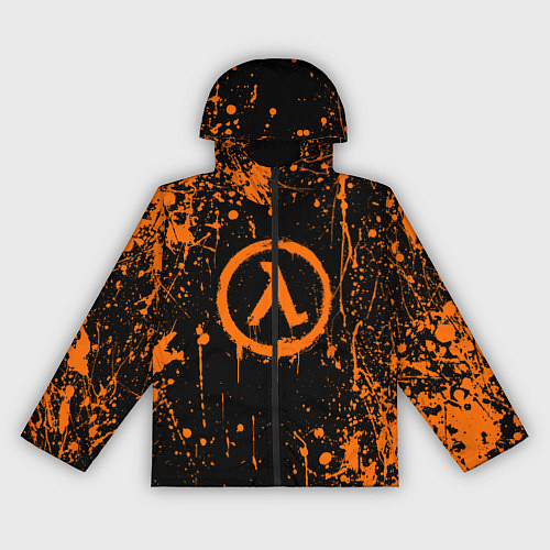 Женская ветровка Халф лайф - подтеки / 3D-Черный – фото 1