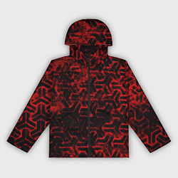 Ветровка с капюшоном женская Геометрический узор, цвет: 3D-черный