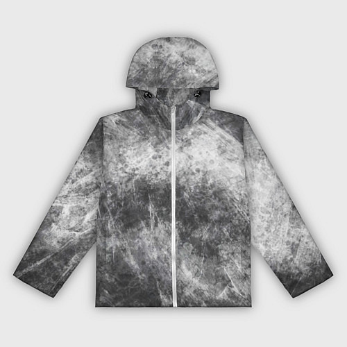 Женская ветровка Абстракция - black and white metal scuffs / 3D-Белый – фото 1