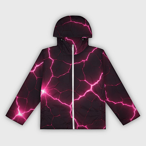 Женская ветровка Розовый свет из разлома плит / 3D-Белый – фото 1