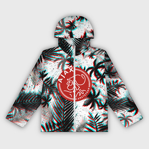 Женская ветровка Ajax тропики глитч / 3D-Белый – фото 1