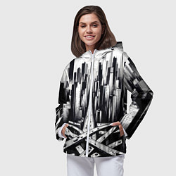 Ветровка с капюшоном женская American metropolis, цвет: 3D-белый — фото 2