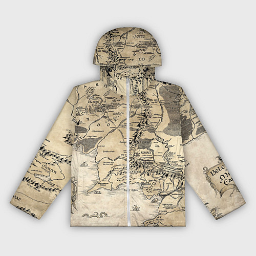 Женская ветровка Властелин колец карта / 3D-Белый – фото 1