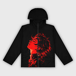 Ветровка с капюшоном женская Клинок, рассекающий демонов Танддиро, цвет: 3D-черный