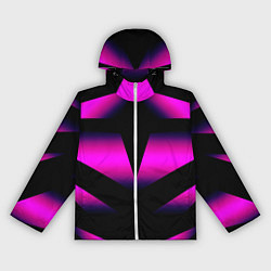 Ветровка с капюшоном женская Color black pink neon, цвет: 3D-белый
