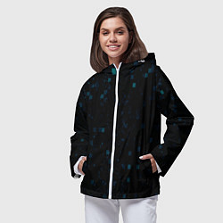 Ветровка с капюшоном женская Color dark blue khaki, цвет: 3D-белый — фото 2