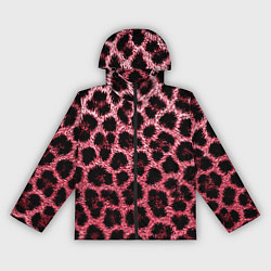 Ветровка с капюшоном женская Леопардовый розовый, цвет: 3D-черный