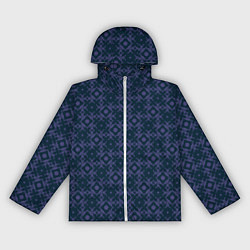 Ветровка с капюшоном женская Геометрический монохромный паттерн, цвет: 3D-белый