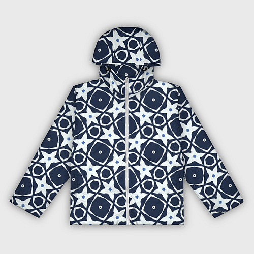 Женская ветровка Звезды и ромбы на синем / 3D-Белый – фото 1