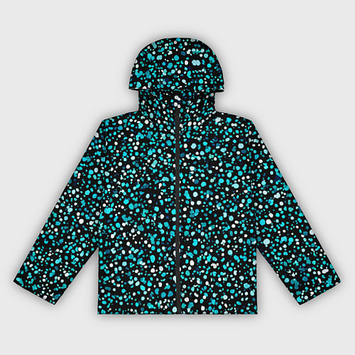 Женская ветровка Голубые неоновые крапинки / 3D-Черный – фото 1