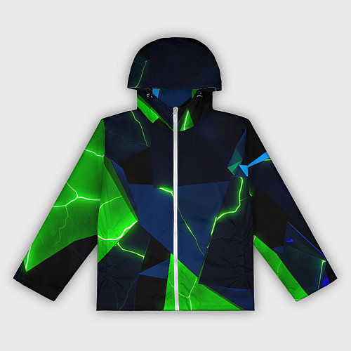 Женская ветровка Neon tile green / 3D-Белый – фото 1