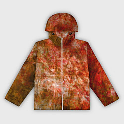 Ветровка с капюшоном женская Абстракция - bright red, цвет: 3D-белый