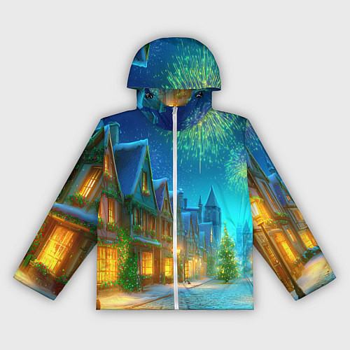 Женская ветровка Праздничный новогодний салют / 3D-Белый – фото 1