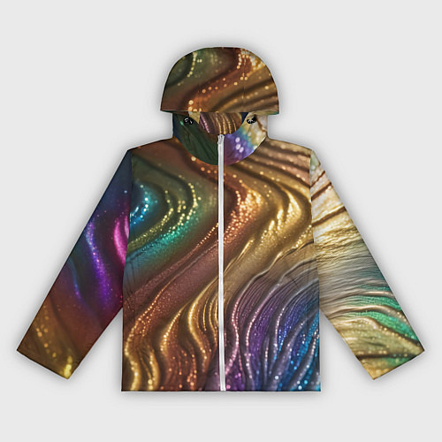 Женская ветровка Сморщенные складочки жидкости / 3D-Белый – фото 1