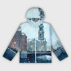 Ветровка с капюшоном женская Зимний Питер, цвет: 3D-белый