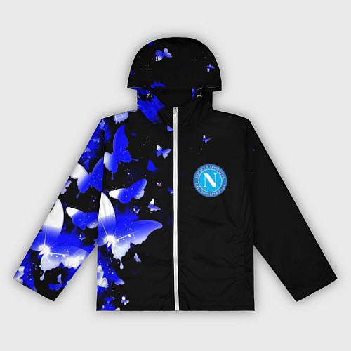 Женская ветровка Наполи бабочки текстура / 3D-Белый – фото 1