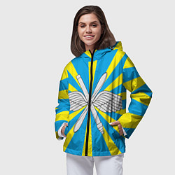 Ветровка с капюшоном женская Флаг ВВС, цвет: 3D-черный — фото 2